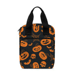 Halloween Pumpkin And Bat Pattern Print Bible Tote Bag
