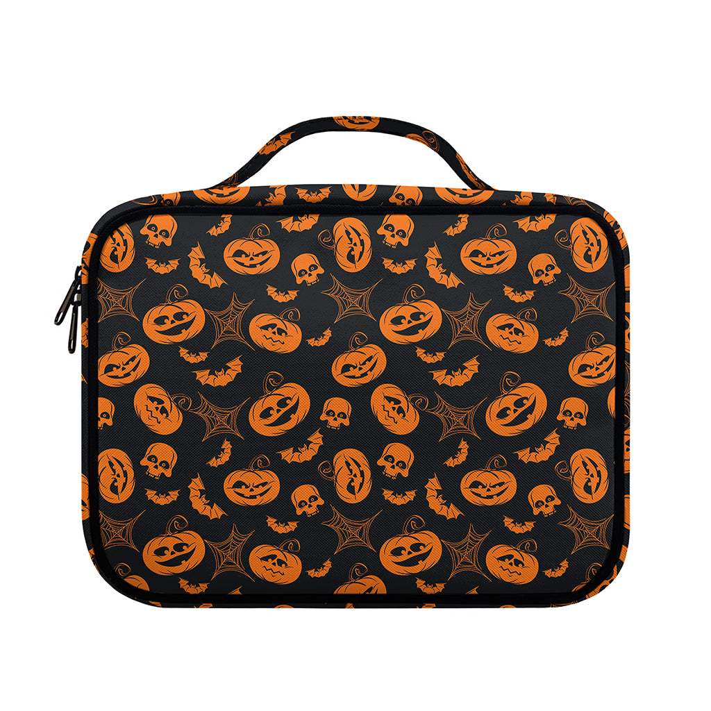 Halloween Pumpkin And Bat Pattern Print Briefcase Bible Bag
