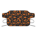 Halloween Pumpkin And Bat Pattern Print Car Windshield Snow Cover