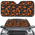 Halloween Pumpkin And Bat Pattern Print Car Windshield Sun Shade