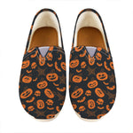 Halloween Pumpkin And Bat Pattern Print Casual Shoes
