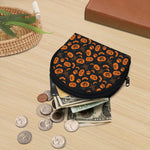 Halloween Pumpkin And Bat Pattern Print Coin Purse
