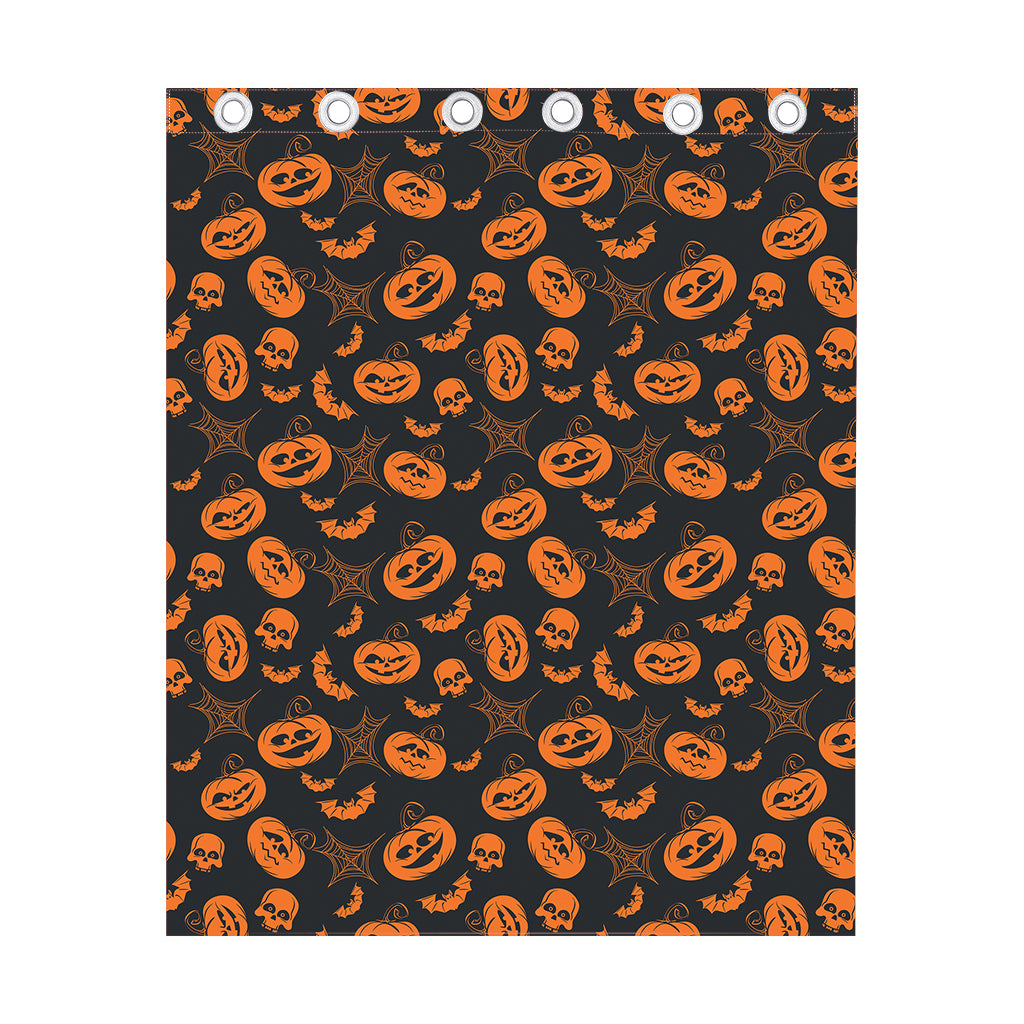 Halloween Pumpkin And Bat Pattern Print Curtain