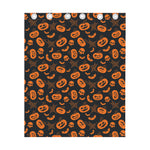 Halloween Pumpkin And Bat Pattern Print Curtain