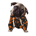 Halloween Pumpkin And Bat Pattern Print Dog Zip Up Hoodie