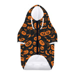 Halloween Pumpkin And Bat Pattern Print Dog Zip Up Hoodie