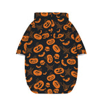 Halloween Pumpkin And Bat Pattern Print Dog Zip Up Hoodie