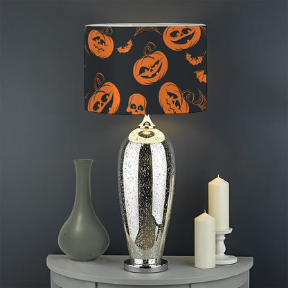 Halloween Pumpkin And Bat Pattern Print Drum Lamp Shade