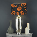 Halloween Pumpkin And Bat Pattern Print Drum Lamp Shade