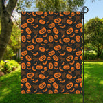 Halloween Pumpkin And Bat Pattern Print Garden Flag