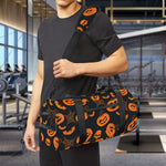 Halloween Pumpkin And Bat Pattern Print Gym Bag