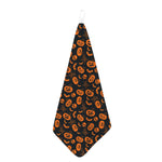 Halloween Pumpkin And Bat Pattern Print Hand Towel