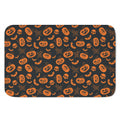 Halloween Pumpkin And Bat Pattern Print Indoor Door Mat