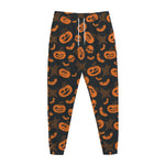 Halloween Pumpkin And Bat Pattern Print Jogger Pants