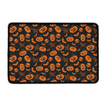 Halloween Pumpkin And Bat Pattern Print Kitchen Mat
