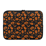 Halloween Pumpkin And Bat Pattern Print Laptop Sleeve