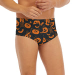 Halloween Pumpkin And Bat Pattern Print Men's Briefs