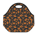 Halloween Pumpkin And Bat Pattern Print Neoprene Lunch Bag
