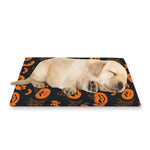 Halloween Pumpkin And Bat Pattern Print Pet Cooling Mat Cover