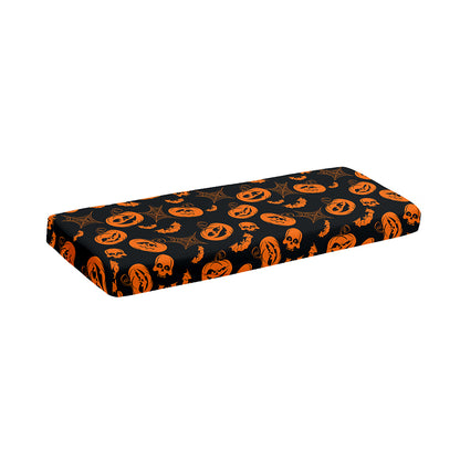 Halloween Pumpkin And Bat Pattern Print Piano Keyboard Cover