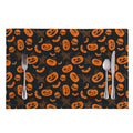 Halloween Pumpkin And Bat Pattern Print Placemat
