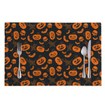 Halloween Pumpkin And Bat Pattern Print Placemat
