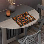 Halloween Pumpkin And Bat Pattern Print Placemat