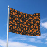 Halloween Pumpkin And Bat Pattern Print Polyester Flag
