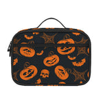 Halloween Pumpkin And Bat Pattern Print Portable Lunch Bag