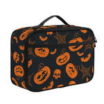 Halloween Pumpkin And Bat Pattern Print Portable Lunch Bag