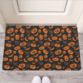 Halloween Pumpkin And Bat Pattern Print Rubber Doormat