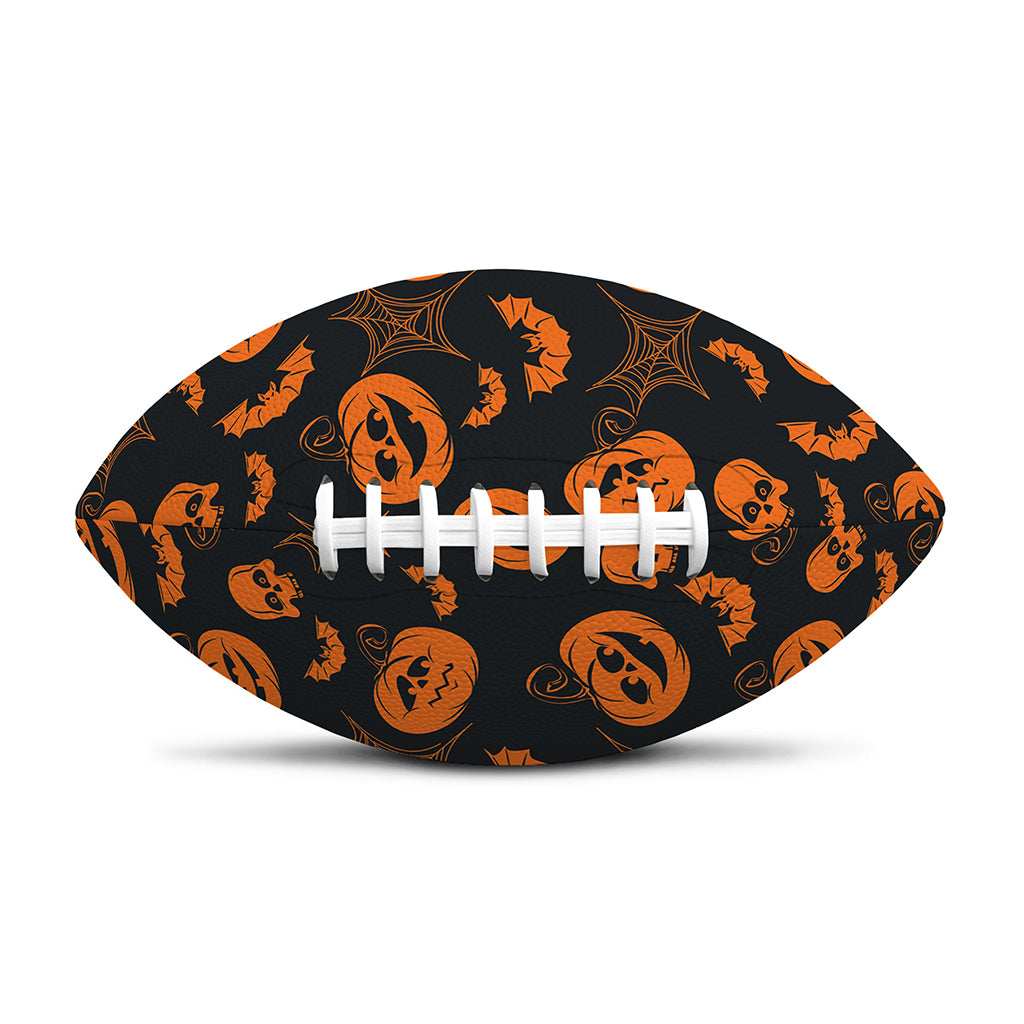 Halloween Pumpkin And Bat Pattern Print Rugby Ball