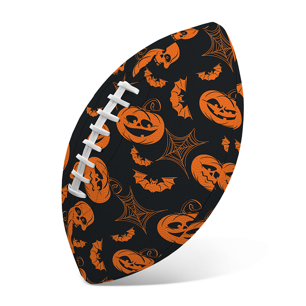 Halloween Pumpkin And Bat Pattern Print Rugby Ball