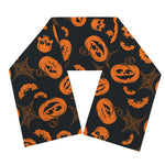Halloween Pumpkin And Bat Pattern Print Scarf