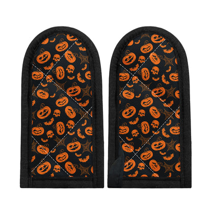 Halloween Pumpkin And Bat Pattern Print Skillet Handle Cover
