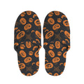 Halloween Pumpkin And Bat Pattern Print Slippers