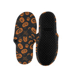 Halloween Pumpkin And Bat Pattern Print Slippers