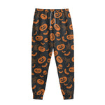 Halloween Pumpkin And Bat Pattern Print Sweatpants