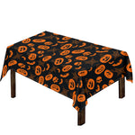 Halloween Pumpkin And Bat Pattern Print Tablecloth