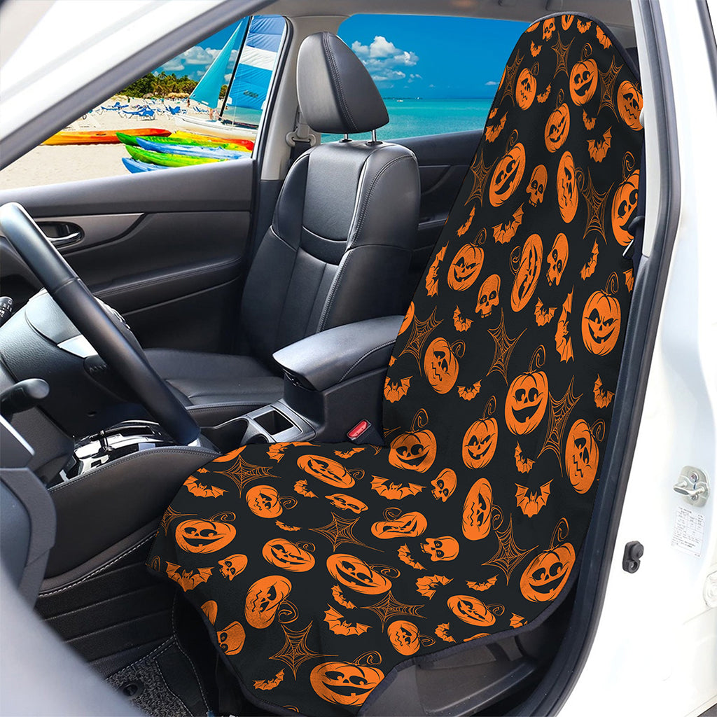 Halloween Pumpkin And Bat Pattern Print Waterproof Car Seat Cover