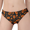 Halloween Pumpkin And Bat Pattern Print Women's Panties