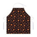 Halloween Pumpkin Faces Pattern Print Adjustable Apron