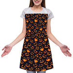Halloween Pumpkin Faces Pattern Print Adjustable Apron