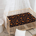 Halloween Pumpkin Faces Pattern Print Baby Crib Sheet