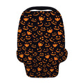 Halloween Pumpkin Faces Pattern Print Baby Seat Cover
