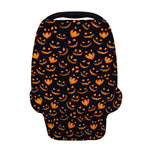 Halloween Pumpkin Faces Pattern Print Baby Seat Cover