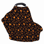 Halloween Pumpkin Faces Pattern Print Baby Seat Cover