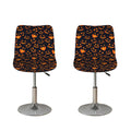 Halloween Pumpkin Faces Pattern Print Bar Stool Covers