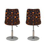 Halloween Pumpkin Faces Pattern Print Bar Stool Covers