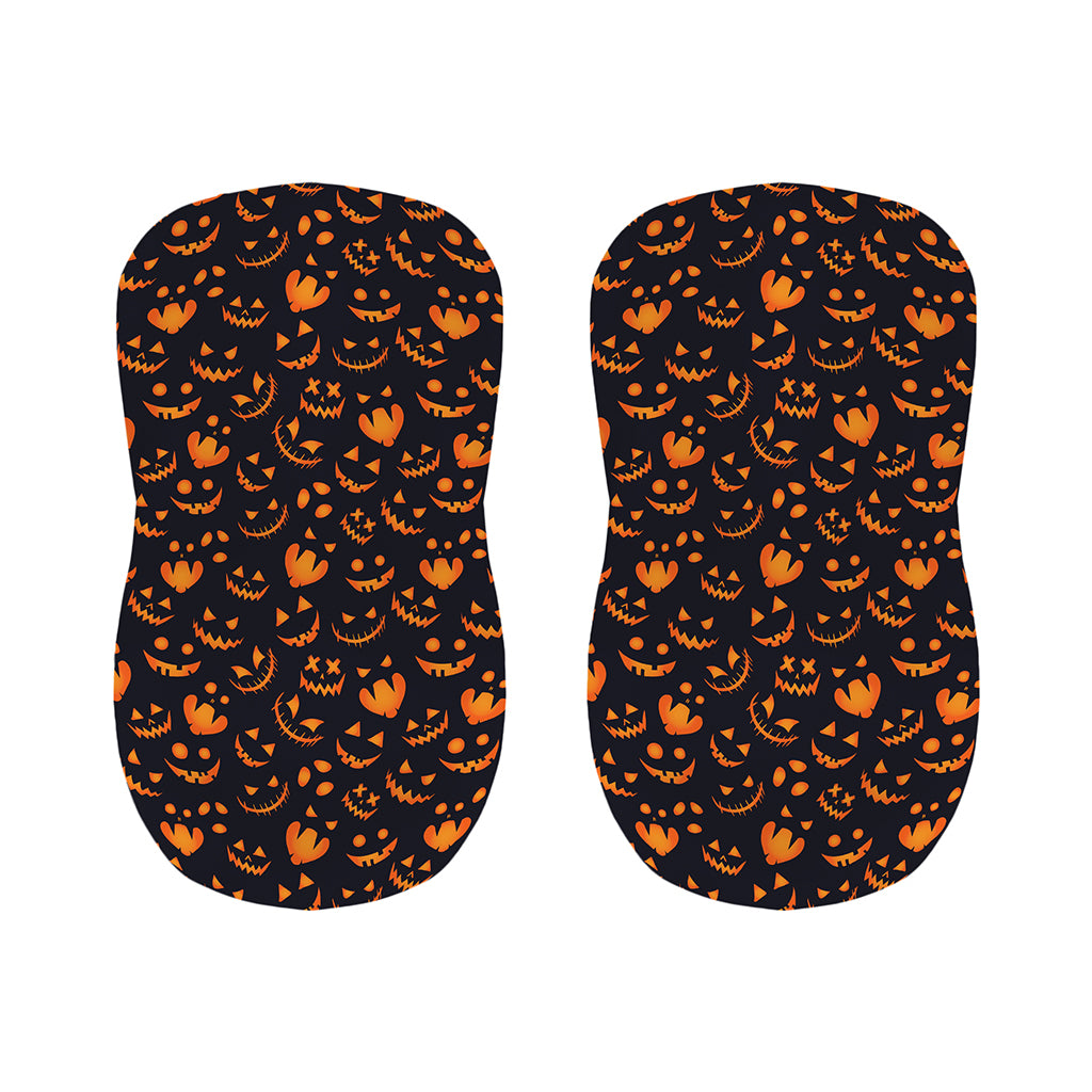 Halloween Pumpkin Faces Pattern Print Bar Stool Covers